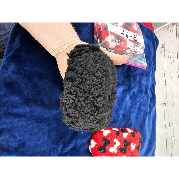 Minnie Mouse Slippers Slipper Socks Toddler Fleece Girl Non Skid Disney NEW 3T/4 - Picture 2 of 7